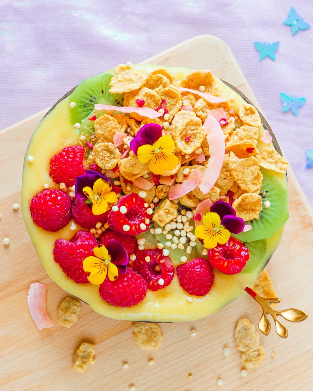 Sunshine Mango Raspberry Smoothie Bowl