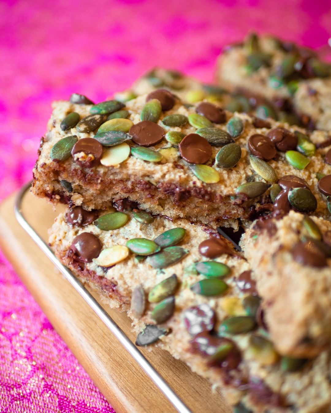 Chocolate chip banana bread bars