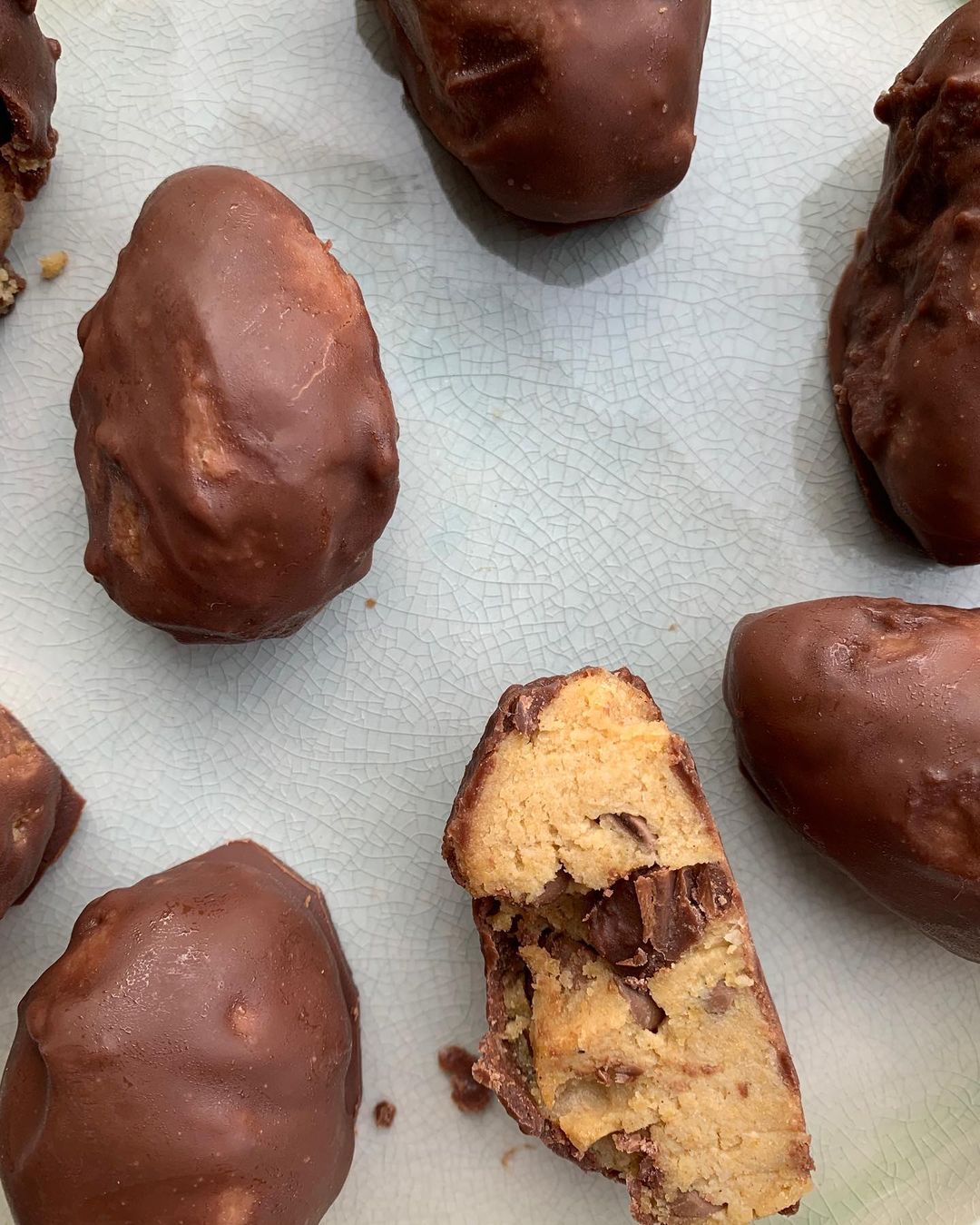 Vegan Cookie Dough Stufed Easter Eggs