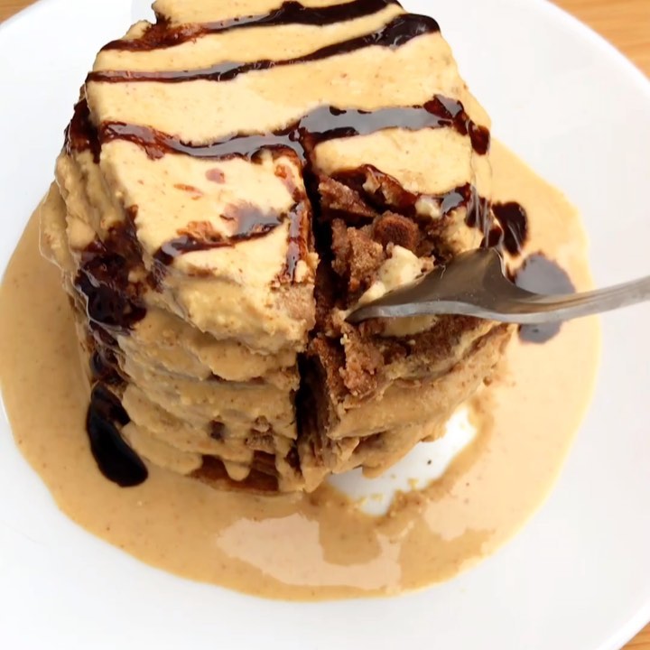 Chocolate Peanut Butter Pancakes
