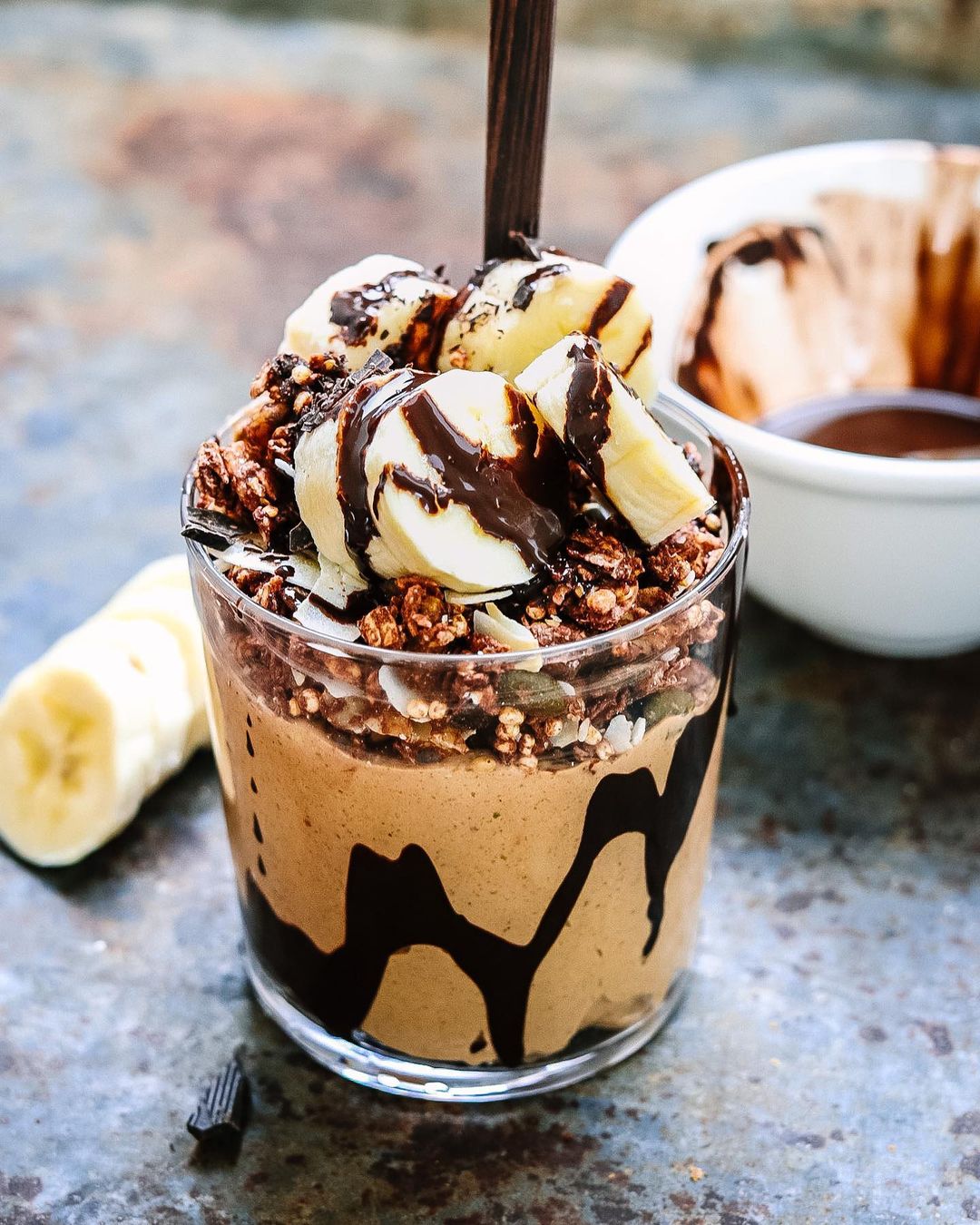Banana Avocado Peanut Butter Smoothie Bowl