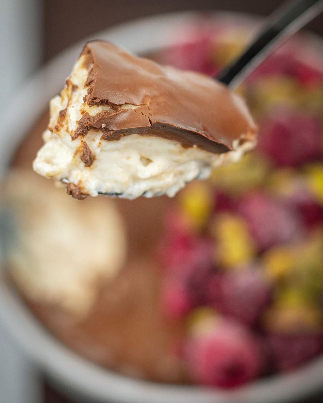 Chocolate Topped Chilled Oats