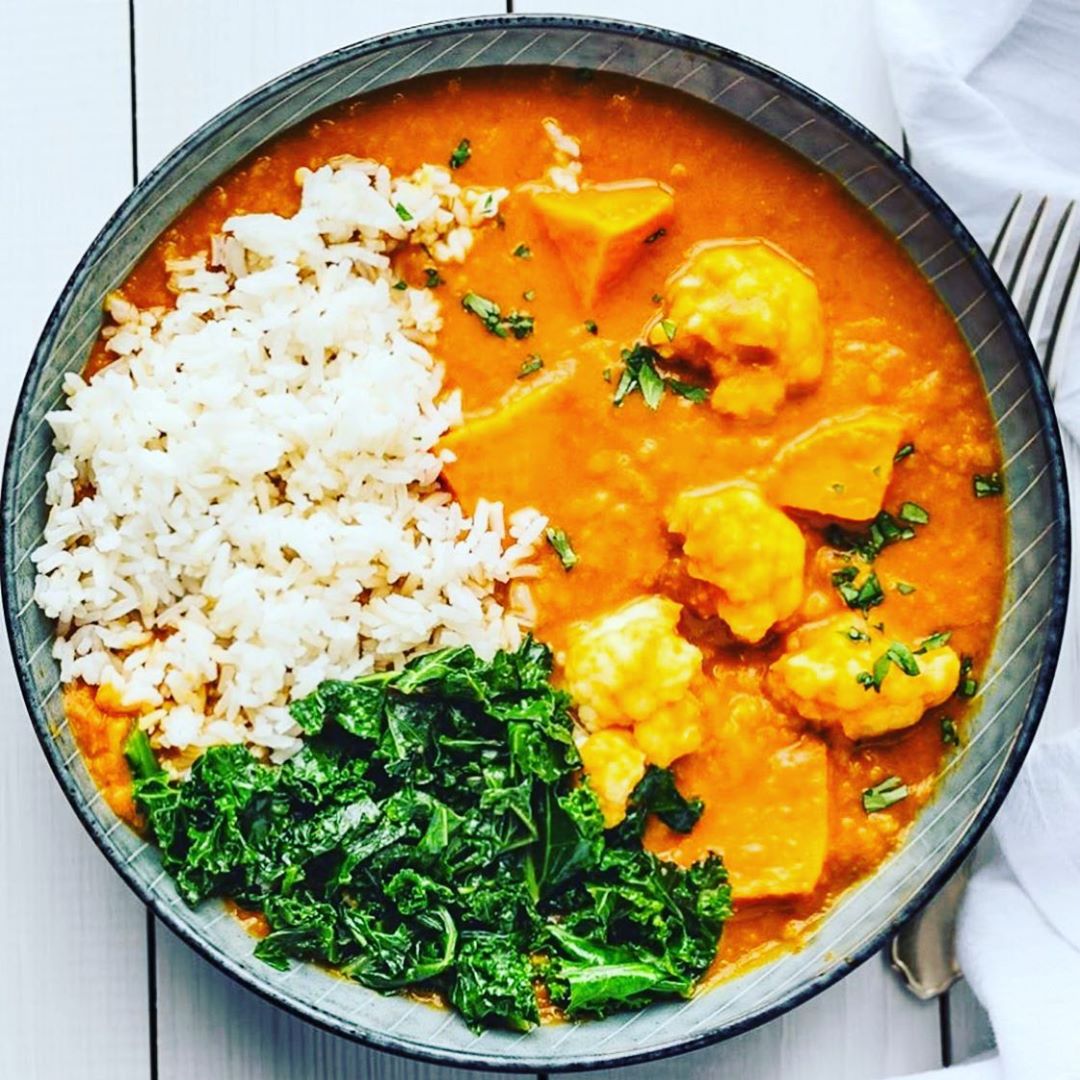Cauliflower, Sweet Potato and Red Lentil Curry