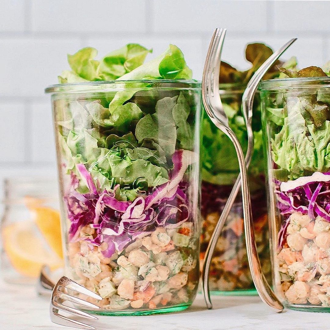 Chickpea Tuna Salad Jars