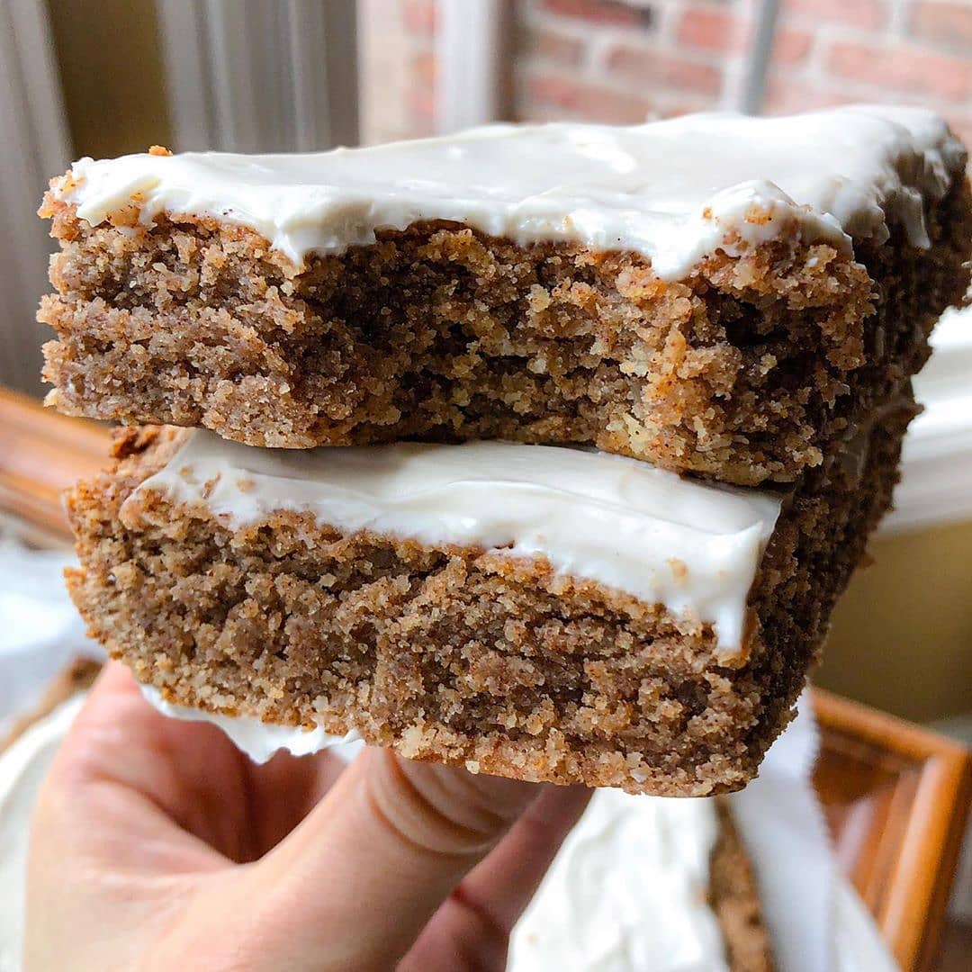 Vegan Baked Cinnamon Roll Bars Delight