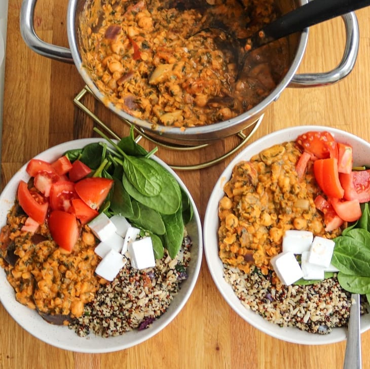 Eggplant Red Lentil Coconut Curry Soup