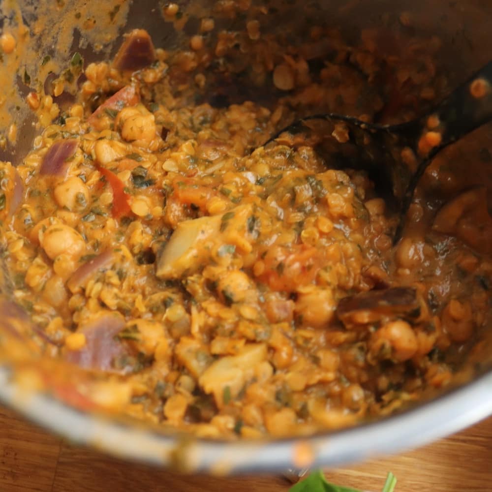 Eggplant Red Lentil Coconut Curry Soup