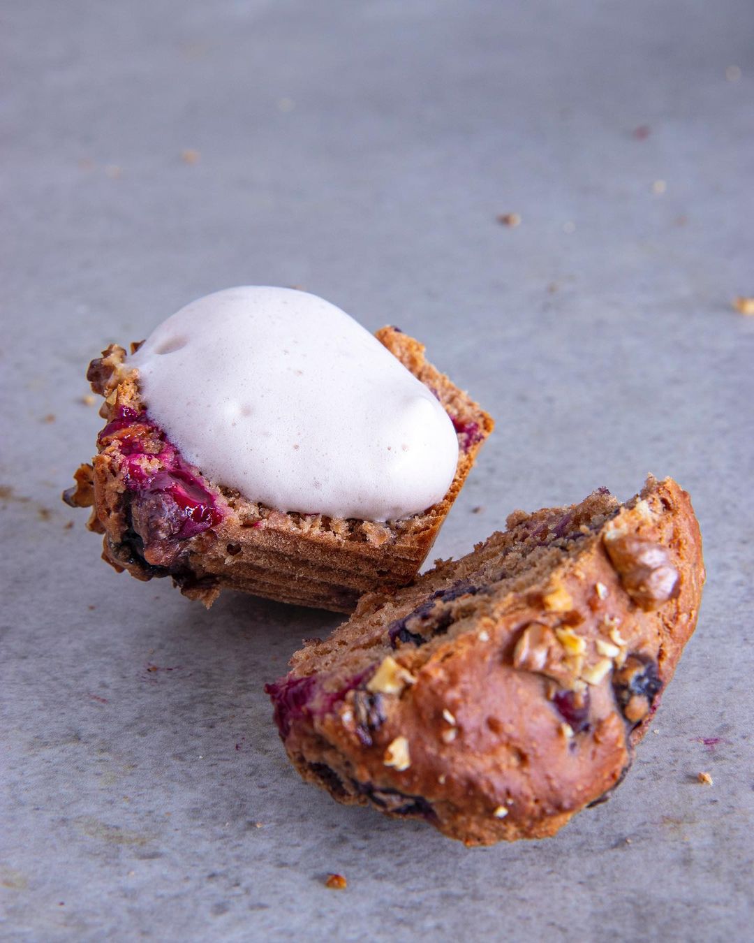 Healthy Blueberry Walnut Muffins