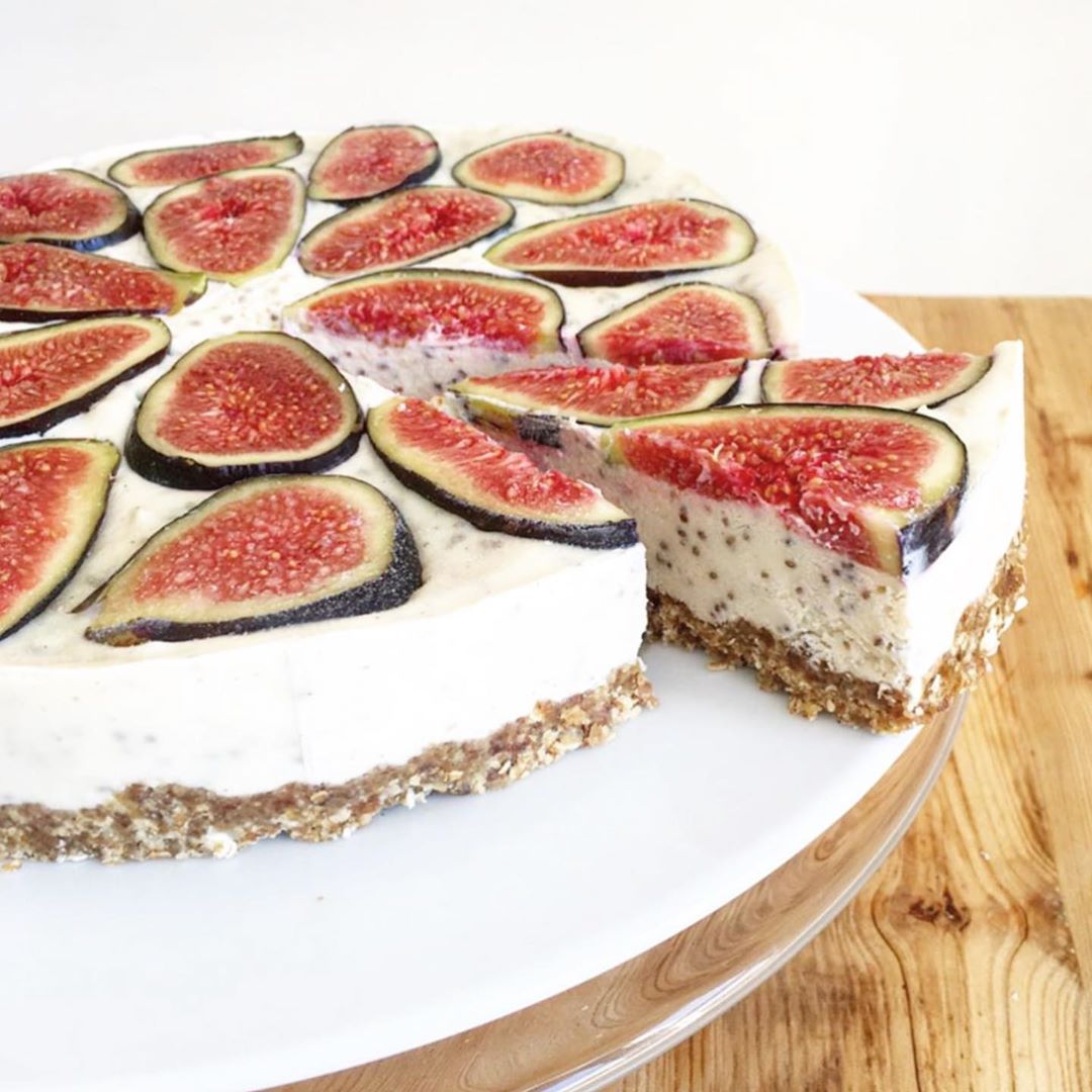 No-Bake Cheesecake with Walnuts, Figs, and Dates