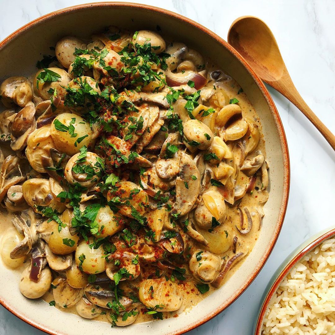 Vegan Mushroom Stroganoff with Smoked Paprika