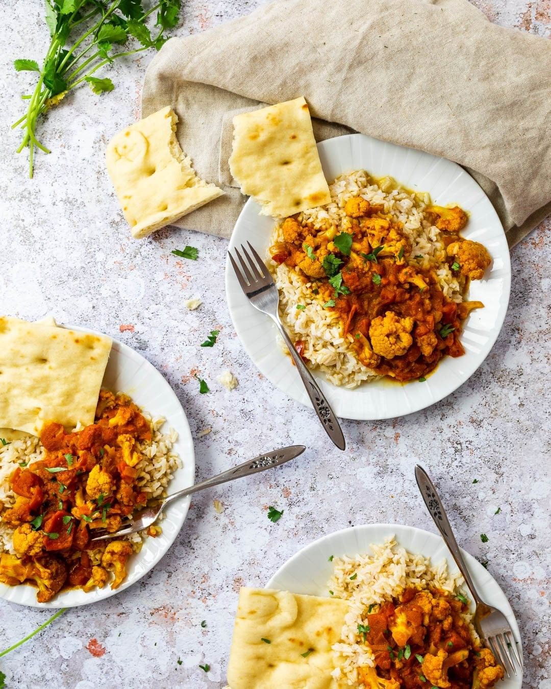 Vegan Cauliflower Tikka Masala Curry