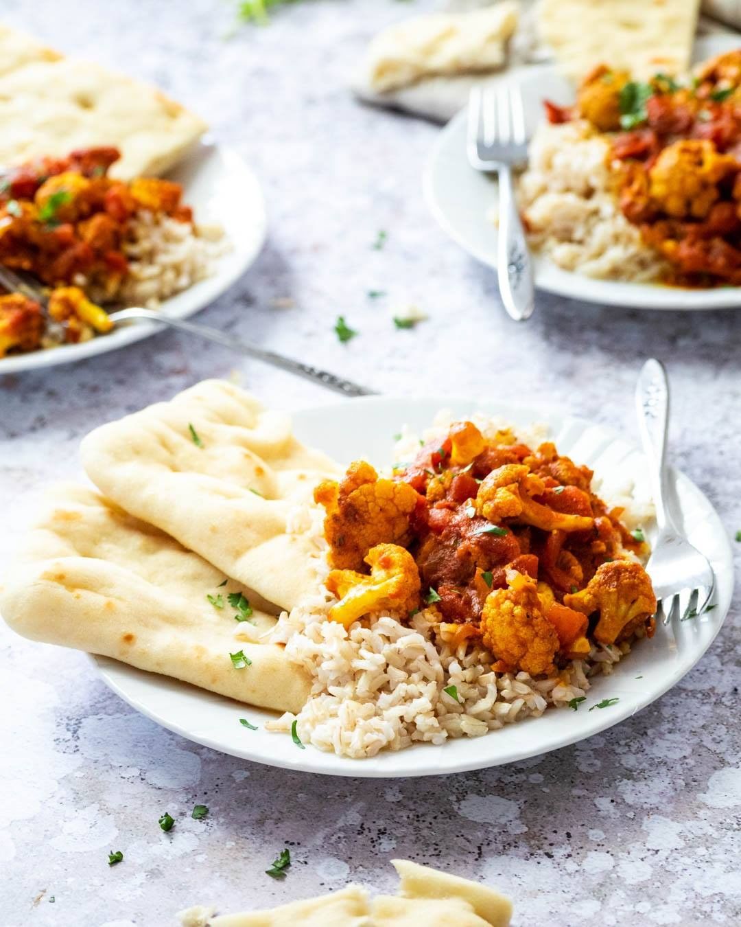 Vegan Cauliflower Tikka Masala Curry